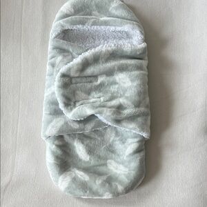 Cozy Gray Baby Swaddle Blanket